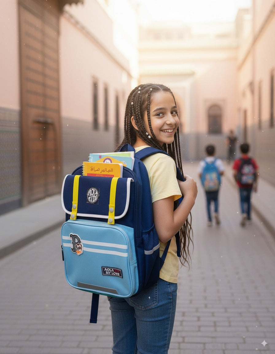 🎒 شكارة مدرسية أنيقة ومريحة