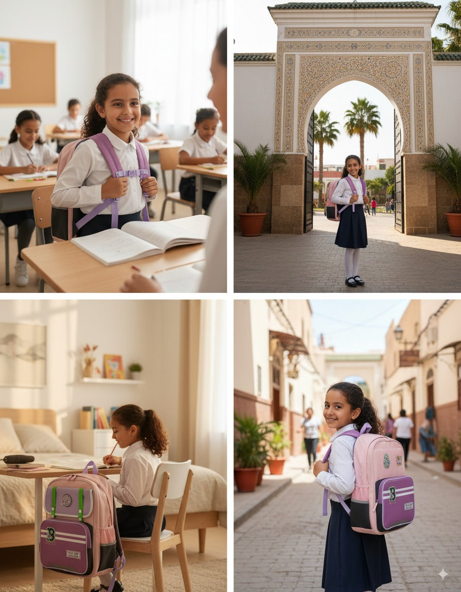 🎒 شكارة مدرسية أنيقة ومريحة