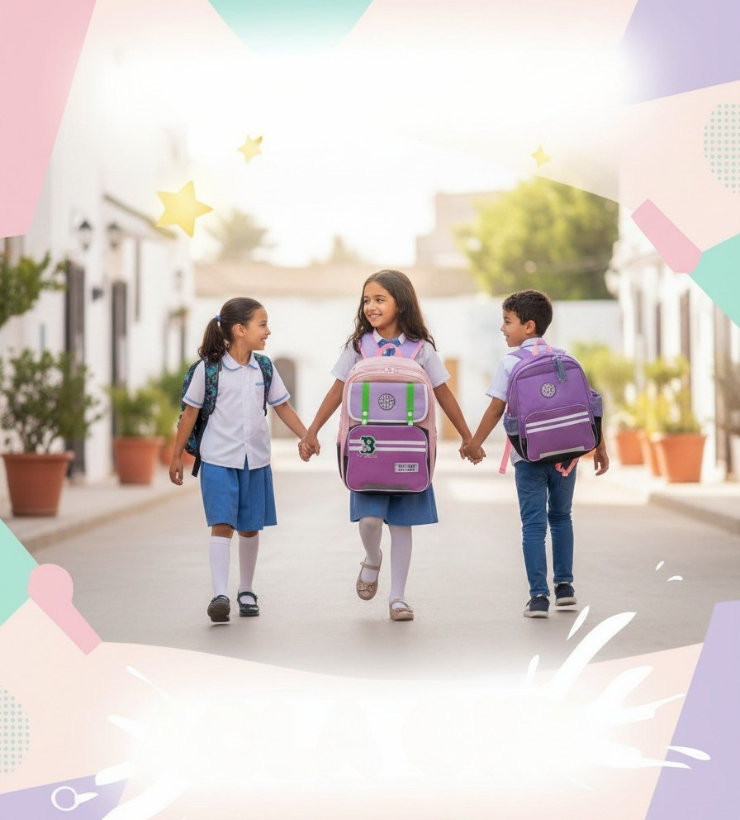 🎒 شكارة مدرسية أنيقة ومريحة