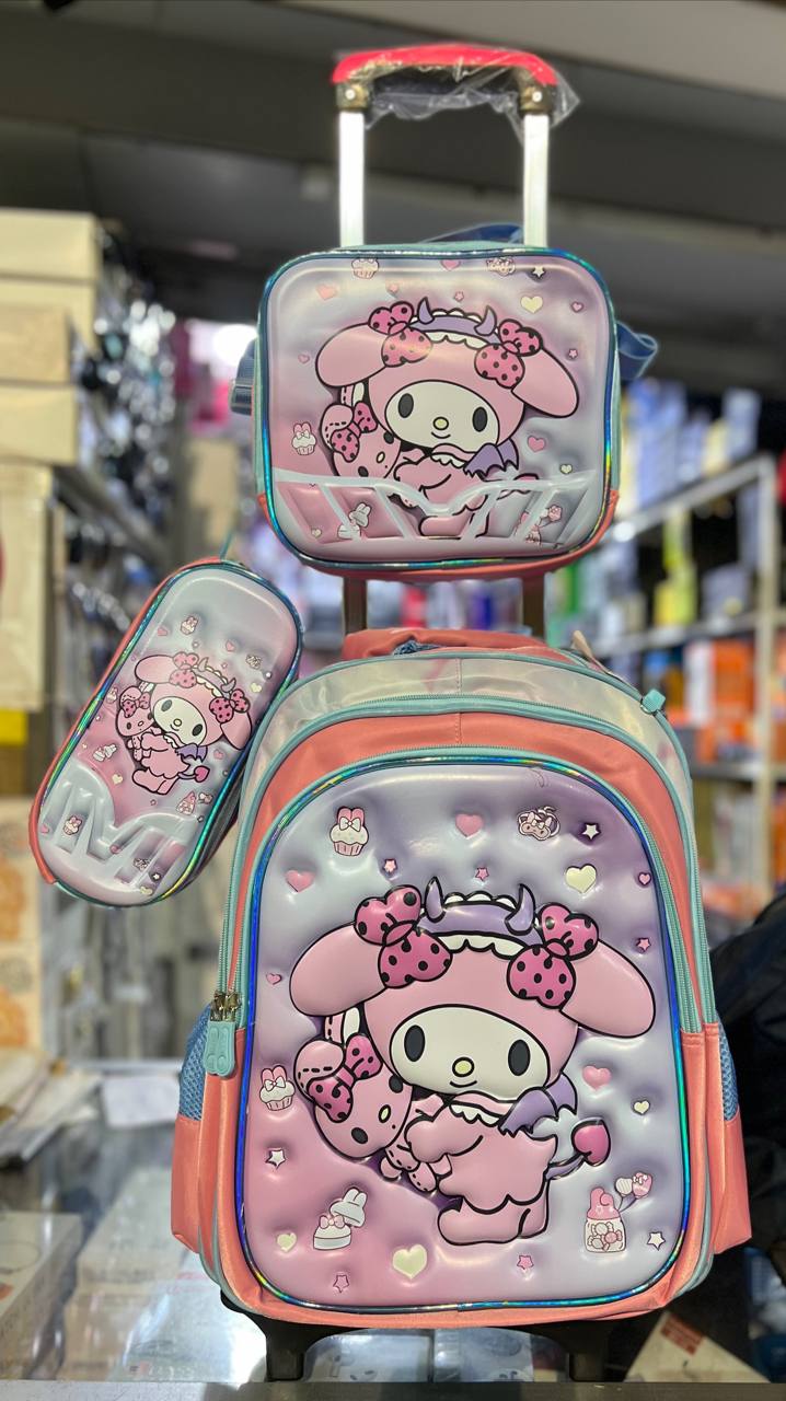 🎒 شكارة Cinnamoroll تلاث قطع Pink lite